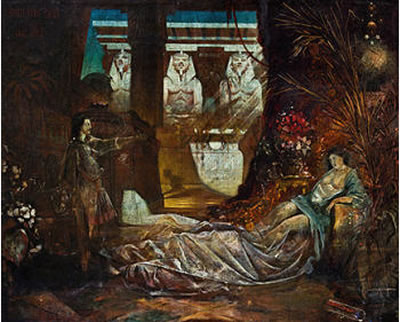 Cäsar und Kleopatra (?) by Leo Diet - Auction record, sale price, and art valuation. Compare with similar artists and explore comparable artworks.