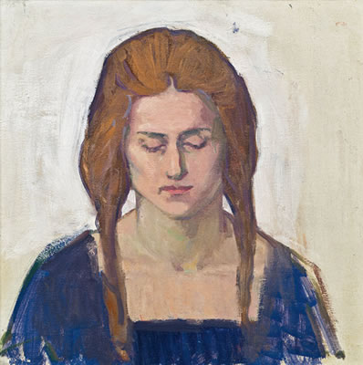 Selbstbildnis mit blauem Kleid by Broncia Koller-Pinell - Auction record, sale price, and art valuation. Compare with similar artists and explore comparable artworks.