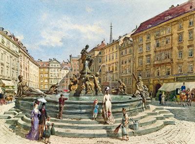 Neuer Markt mit Donnerbrunnen in Wien