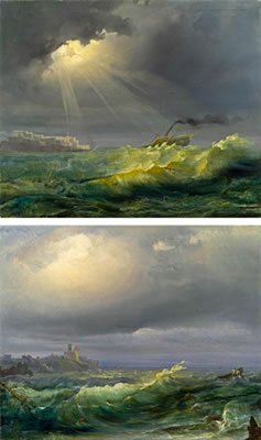 Reiseerinnerung - Abfahrt von Jaffa während eines Gewitters by Josef Theurich - Auction record, sale price, and art valuation. Compare with similar artists and explore comparable artworks.