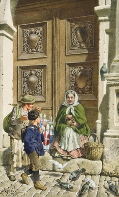 Die Nikoloverkäuferin by Alois Greil - Auction record, sale price, and art valuation. Compare with similar artists and explore comparable artworks.