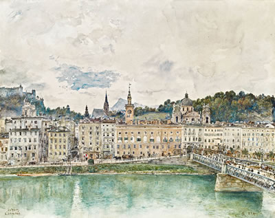 Salzburg mit der Salzach