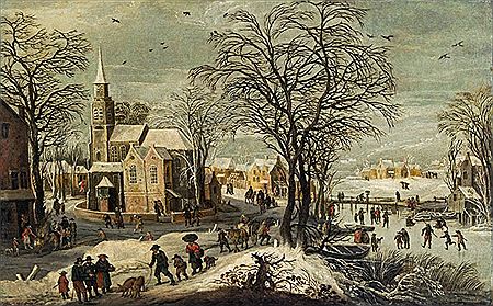 Winterlandschaft mit Kirche