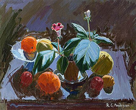 Stillleben mit Früchten, um 1930 by Robin Christian Andersen - Auction record, sale price, and art valuation. Compare with similar artists and explore comparable artworks.