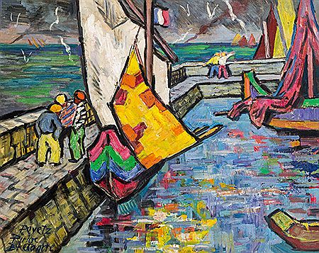 Hafen von Piriac in der Bretagne