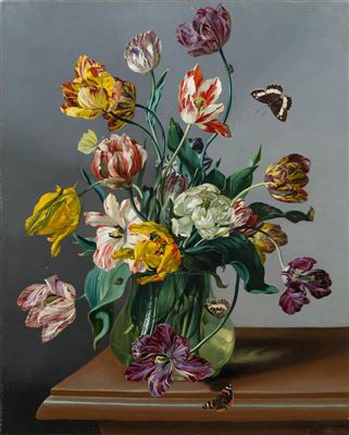 Tulpen in Blumenvase