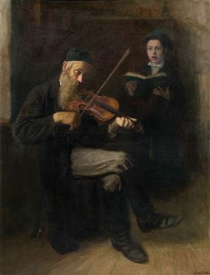 Jüdischer Geigenspieler by Lazar Krestin - Auction record, sale price, and art valuation. Compare with similar artists and explore comparable artworks.