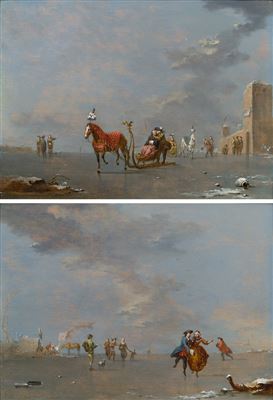 Ice Skaters; Sleigh Ride (a pair)