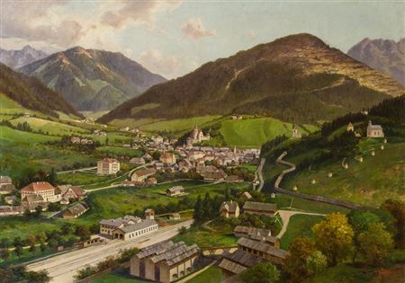 Sample artwork by Josef Mahorcig (1843 - 1923), known for mountain landscapes - View similar artists and auction records