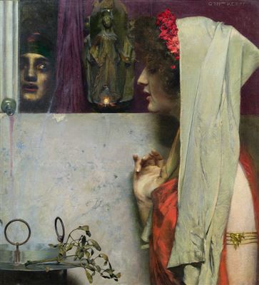 Overhearing Scene by Gottlieb Theodor von Hartenkampf - Auction record, sale price, and art valuation. Compare with similar artists and explore comparable artworks.