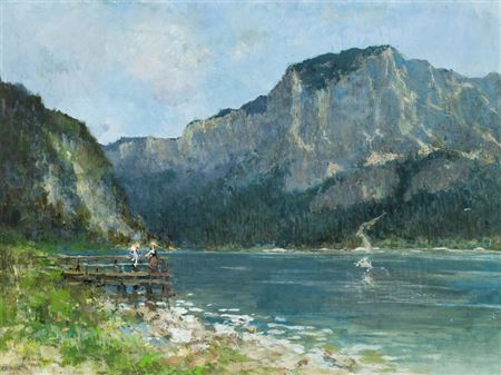 View from the Altausseer Lake towards Trisselwand