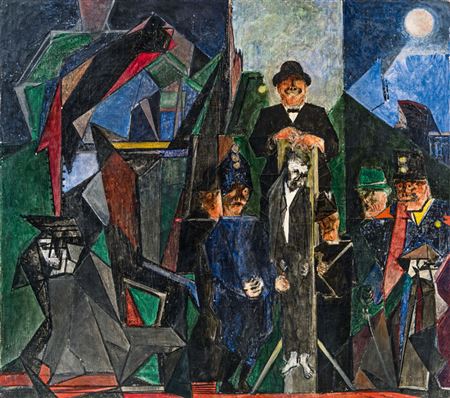 Battisti and other figures, 1948 by Gerhart Frankl - Auction record, sale price, and art valuation. Compare with similar artists and explore comparable artworks.