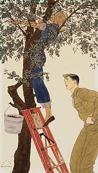 Sample artwork by Harry Beckhoff (1901 - 1979), known for illustrator, caricature, genre - View similar artists and auction records