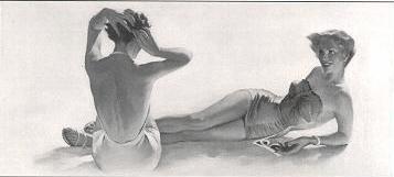 Two women on the beach by Gilbert Riswold - Auction record, sale price, and art valuation. Compare with similar artists and explore comparable artworks.