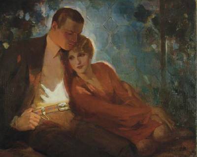 Romantic Couple by Firelight