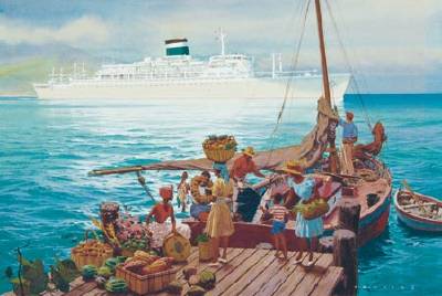 Cruise Ship Leaving Port