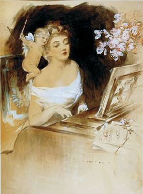 Woman and Cupid at the piano by Henry Hutt - Auction record, sale price, and art valuation. Compare with similar artists and explore comparable artworks.