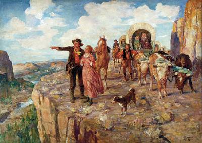 Pioneers crossing the continental divide