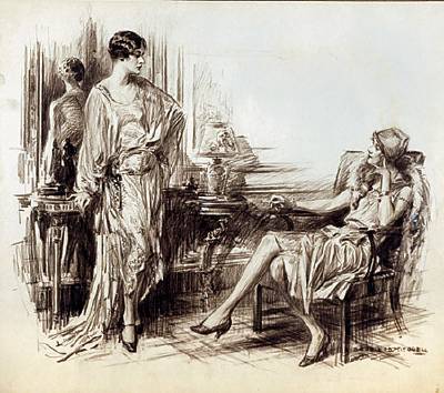 Two women in interior by Charles Davis Mitchell - Auction record, sale price, and art valuation. Compare with similar artists and explore comparable artworks.