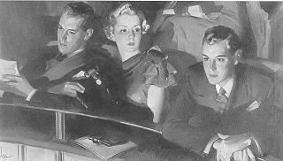 Threesome seated at concert