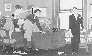 Foursome in lawyer's office