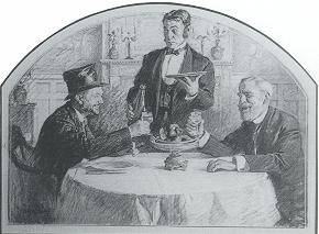 Two men toasting