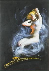 Woman appearing from
