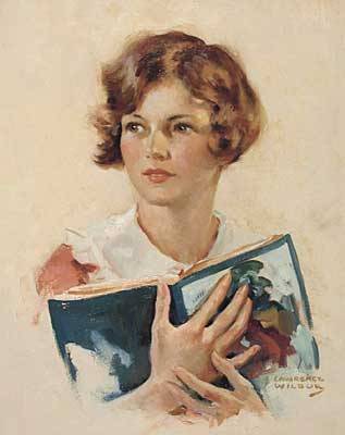 Young Woman Holding Book