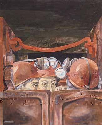 Miners Descending in Elevator by Anton Refregier - Auction record, sale price, and art valuation. Compare with similar artists and explore comparable artworks.