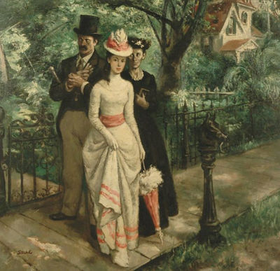 Victorian parents and spinster daughter