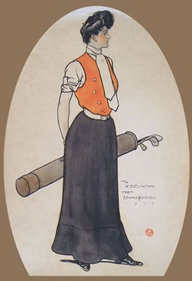 STANDING WOMAN GOLFER