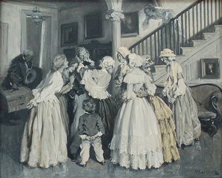 Editorial illustration: "Let Us Go Back", author: F. Hopkinson Smith, Ladies' Home Journal, Sept.- Nov. 1905 by Arthur Ignatius Keller - Auction record, sale price, and art valuation. Compare with similar artists and explore comparable artworks.