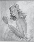 Woman holding hand Mirror
