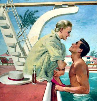 Couple at Edge of Pool
