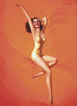 Woman in Yellow swimsuit: illustration