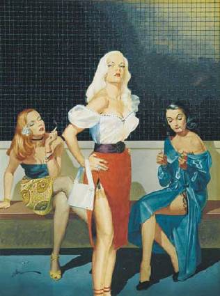 Three Prostitutes in Police Holding Cell