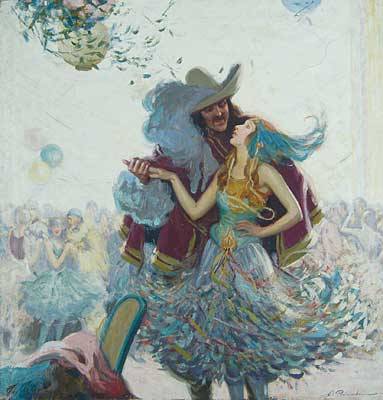 Couple Dancing at Masquerade Ball by Alphonse Palumbo - Auction record, sale price, and art valuation. Compare with similar artists and explore comparable artworks.