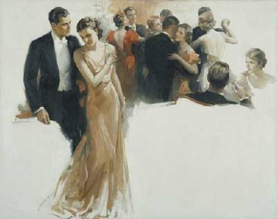 Couple Stepping Away from Crowded Dance Floor
