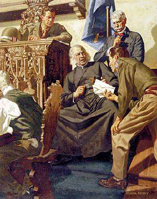 Angry Priest Confronted at Military Tribunal