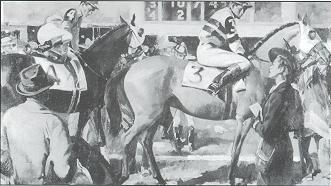 Woman speaking to jockey