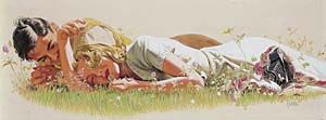 Couple Lounging in the Grass