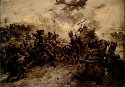 World War I battle scene