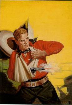 Sheriff in red wearing sling