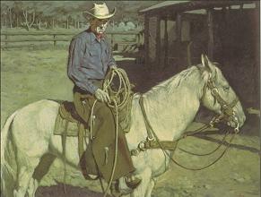 Ranchhand on horseback