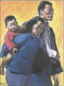Chinese refugee family