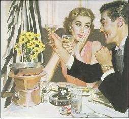 Couple toasting at the Stork Club
