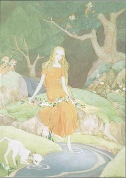 Girl and lamb pausing at stream by Dorothy Pulis Lathrop - Auction record, sale price, and art valuation. Compare with similar artists and explore comparable artworks.