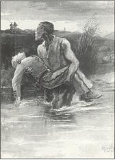 Black man carry wounded Civil