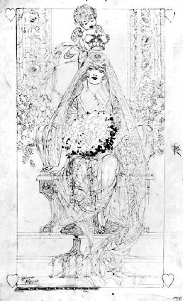 Woman Being Crowned by Cherub