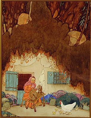 Woman at Spinning Wheel